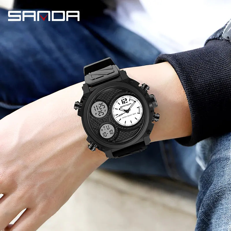 Men'S Fashion Sports Digital Watch, Waterproof Wristwatch with Luminous Dial, Alarm and Date Display for Outdoor Activities Square Trendy Smartwatch with Touch Display Chronograph Dress Watch Trending Multifunctional Black Elegant Vintage Ootd Tiktokshops