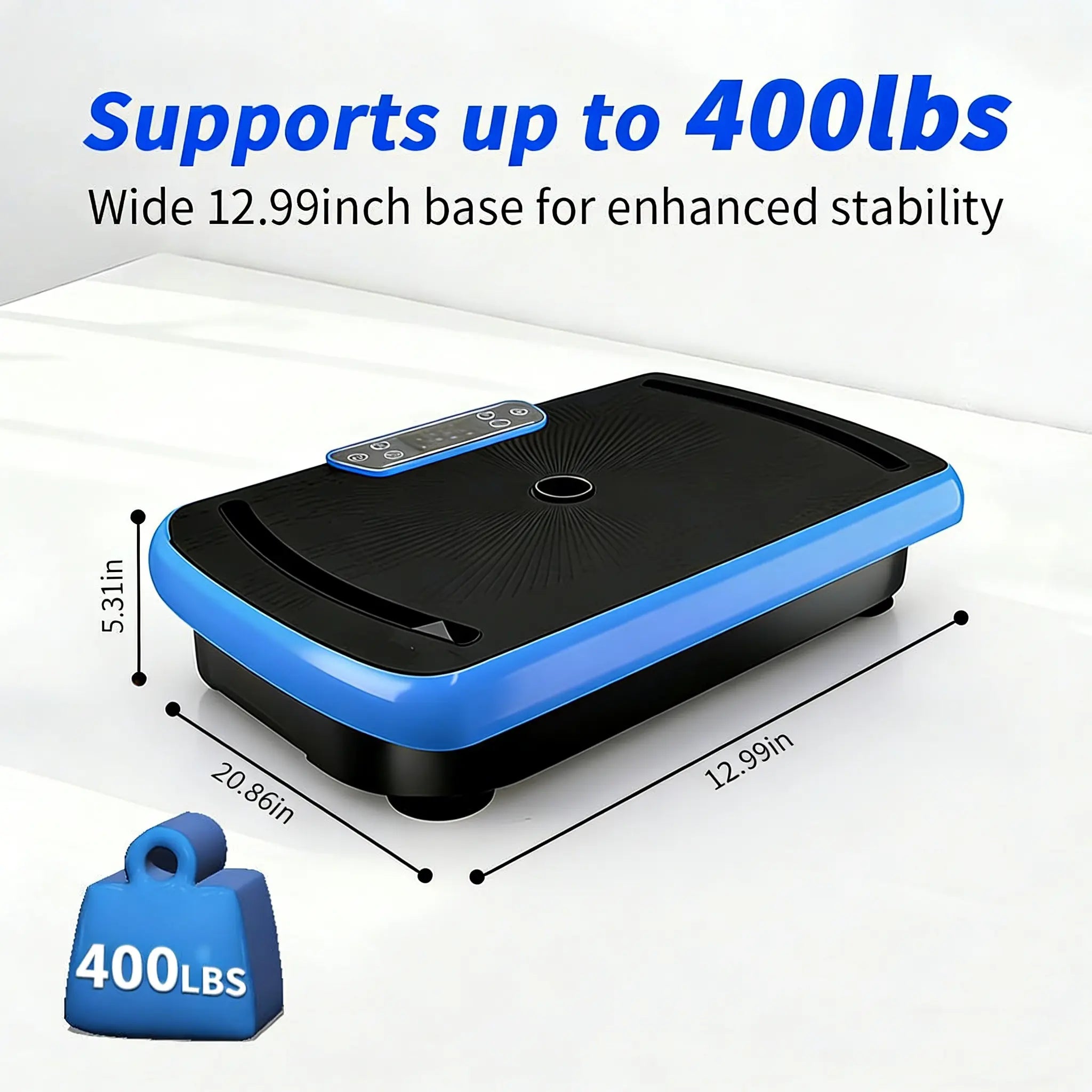 Hophorse Vibratory Plate Exercise Machine Curve 400Lbs, Home Gym Fitness Equipment,Home Gym Kit with Bluetooth,Mother'S Day Gift Ideas Summervibes