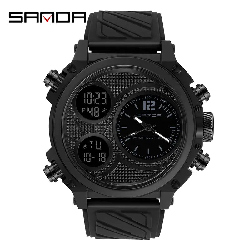 Men'S Fashion Sports Digital Watch, Waterproof Wristwatch with Luminous Dial, Alarm and Date Display for Outdoor Activities Square Trendy Smartwatch with Touch Display Chronograph Dress Watch Trending Multifunctional Black Elegant Vintage Ootd Tiktokshops