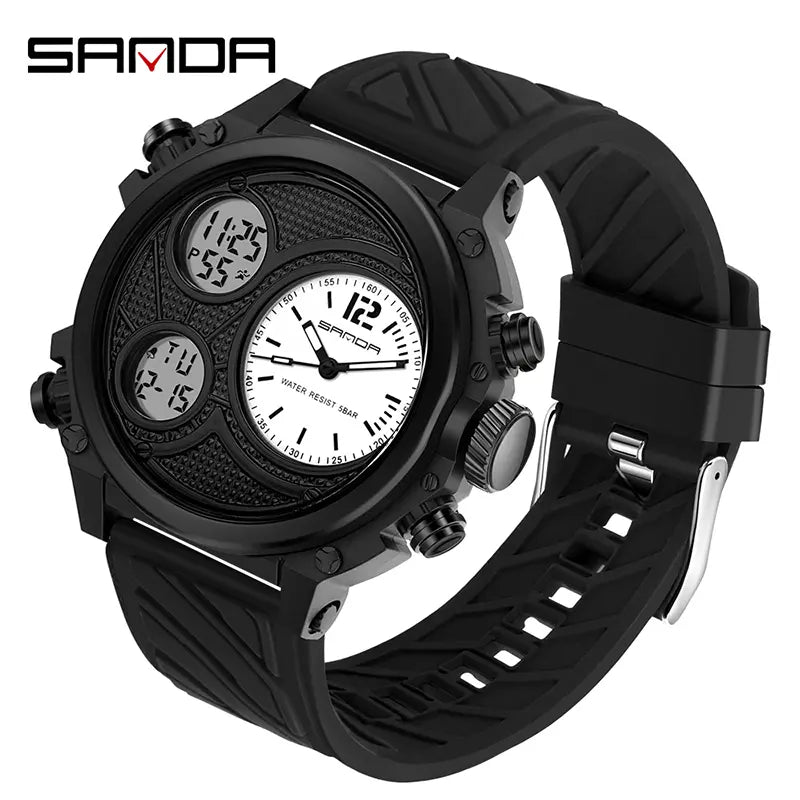 Men'S Fashion Sports Digital Watch, Waterproof Wristwatch with Luminous Dial, Alarm and Date Display for Outdoor Activities Square Trendy Smartwatch with Touch Display Chronograph Dress Watch Trending Multifunctional Black Elegant Vintage Ootd Tiktokshops