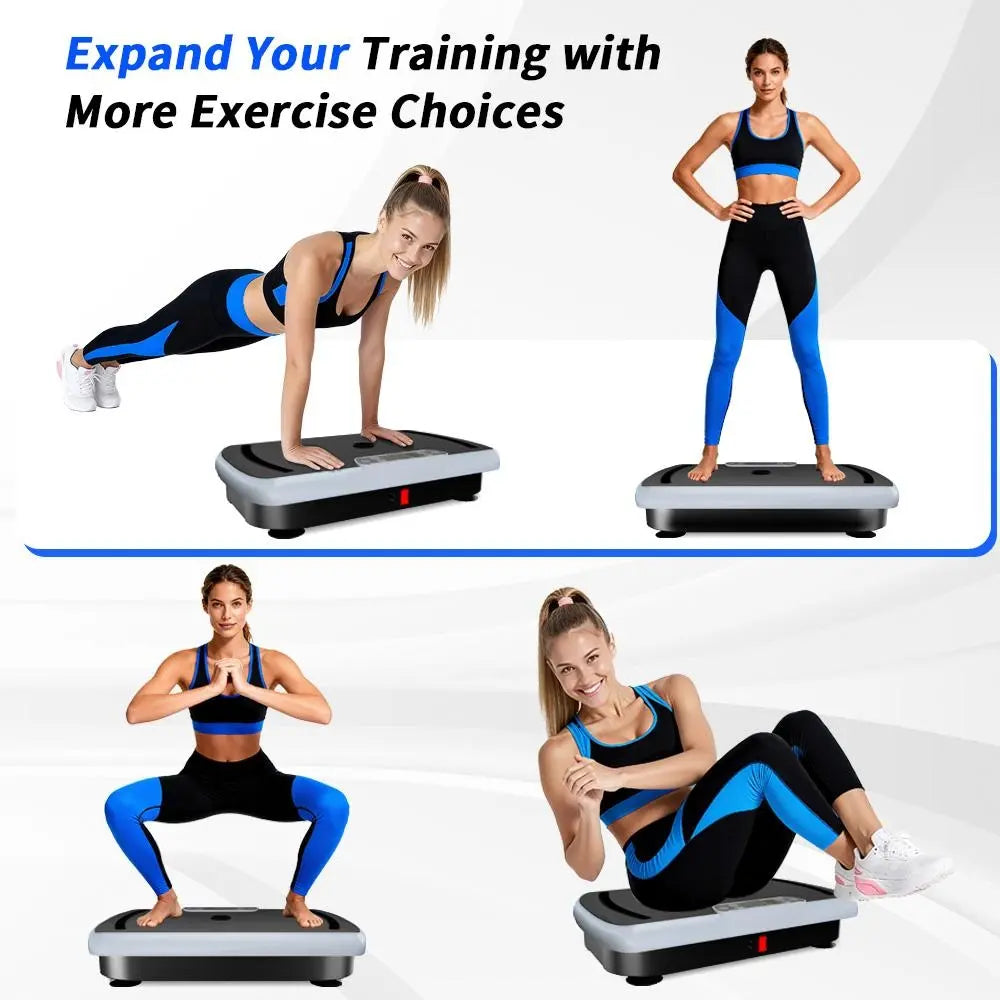 Hophorse Vibratory Plate Exercise Machine Curve 400Lbs, Home Gym Fitness Equipment,Home Gym Kit with Bluetooth,Mother'S Day Gift Ideas Summervibes
