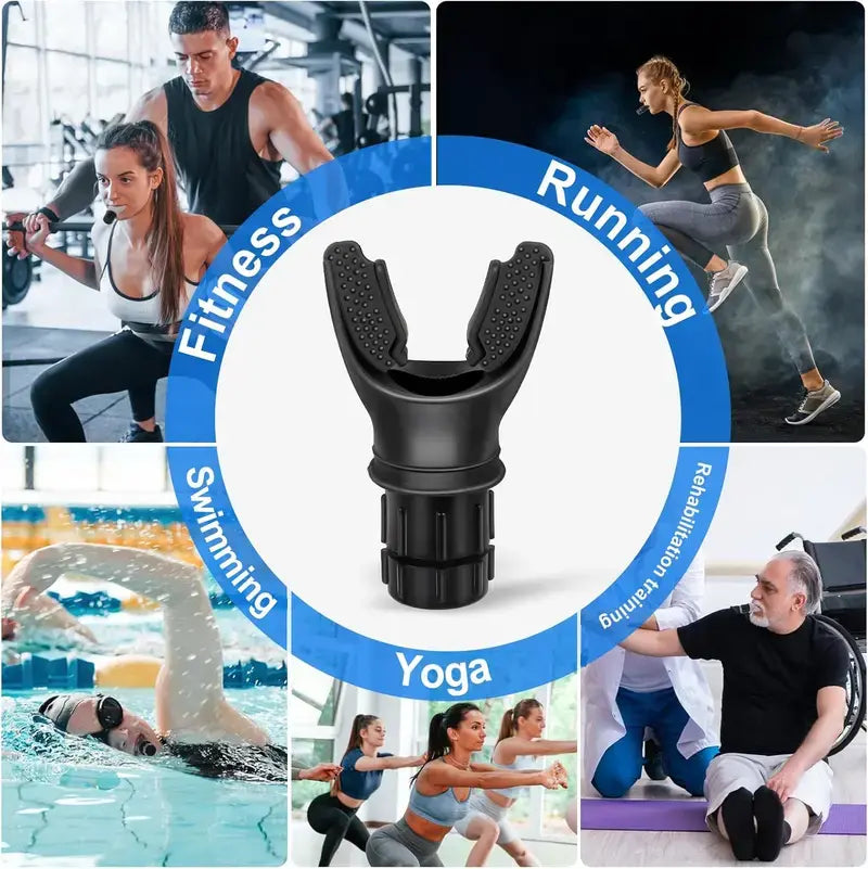 Portable Adjustable Resistance Breathing Trainer - Boost Lung Strength & Endurance, Lightweight & Easy to Clean